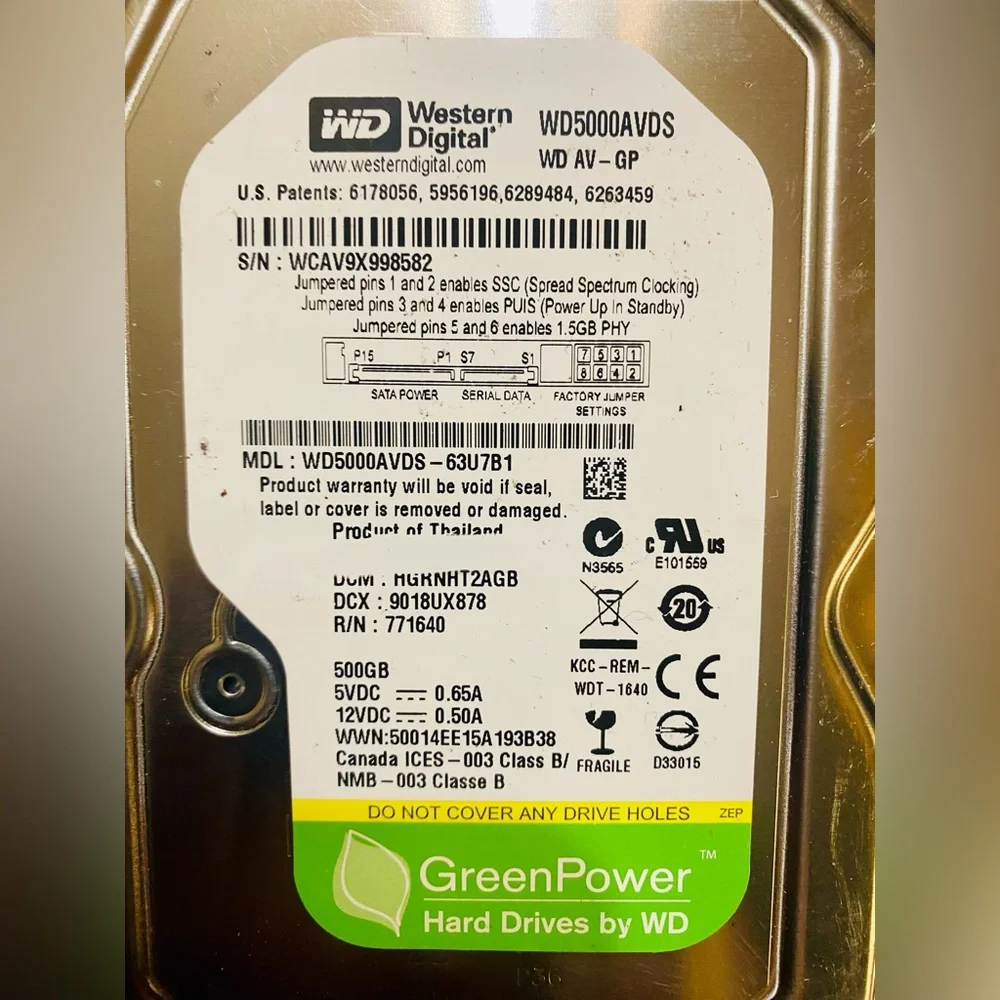 Premier WD5000AUDX Western Digital 500GB 5400RPM